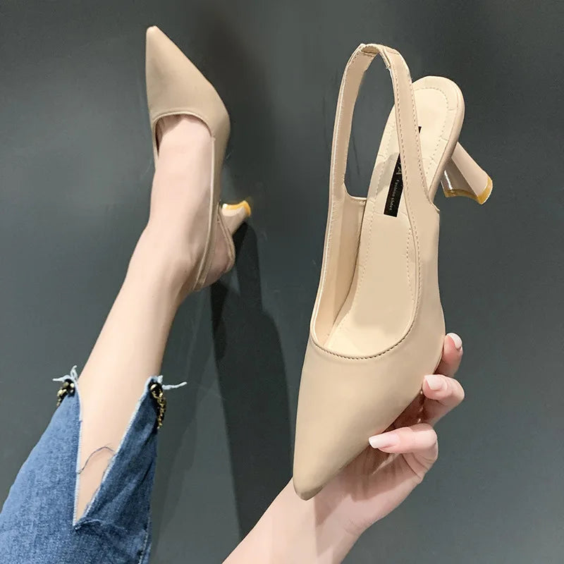 Womens Slip-On Sandals Low Heel Comfortable Fit