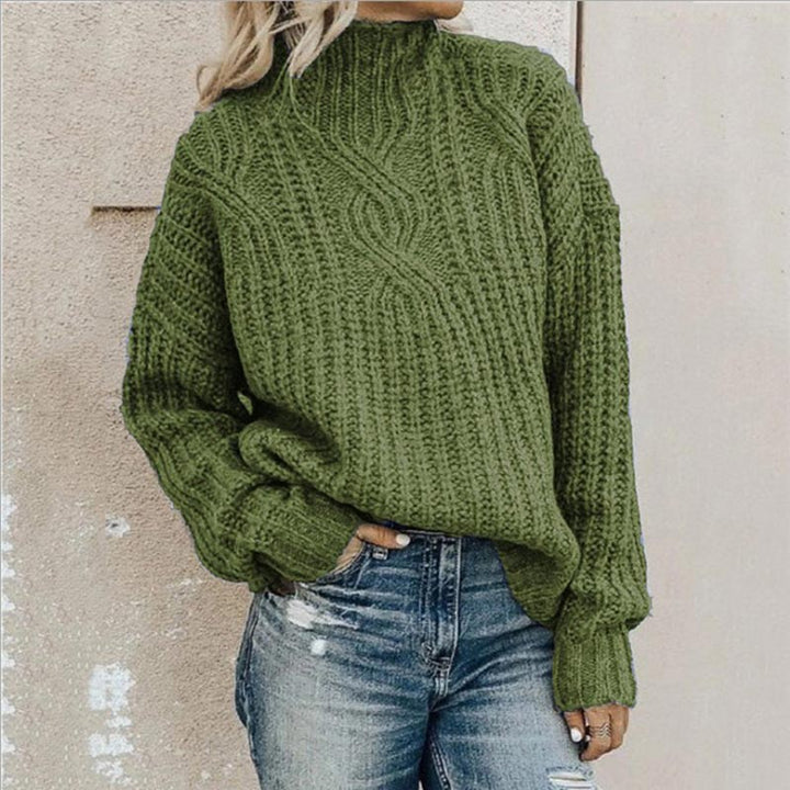 Womens Cable Knit Sweater Wool Blend Regular Fit