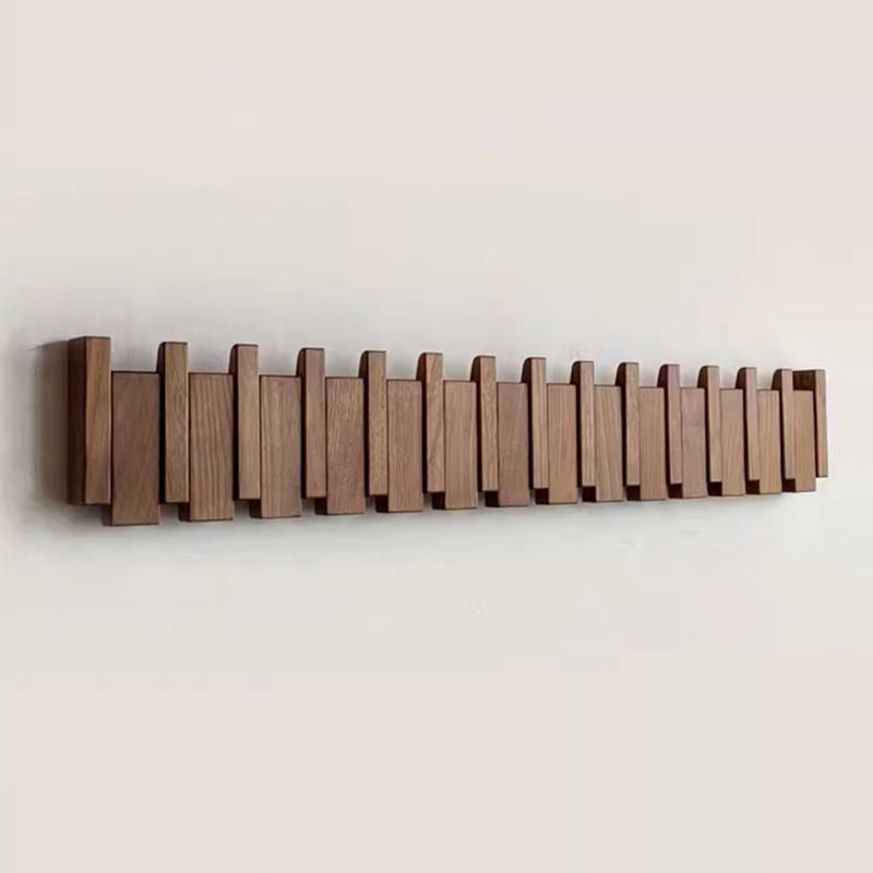 Rustic Wooden Coat Rack Entryway Storage Organizer