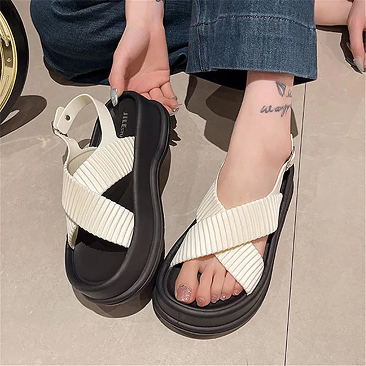 Womens Slide Sandals Contour Footbed Open Toe