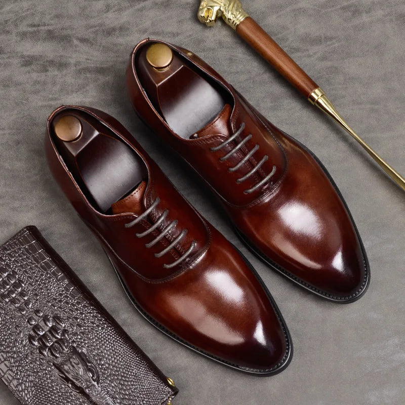 Mens Dress Shoes Genuine Leather Classic Style - BritishMode