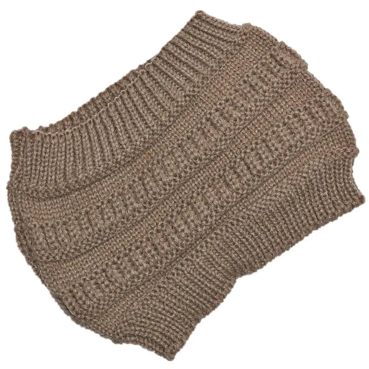 Womens Knit Ponytail Hat Soft Slouchy Fit