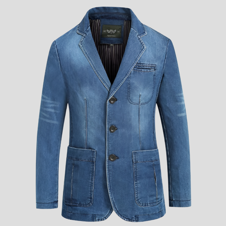 Mens Denim Jacket Classic Fit with Vintage Style