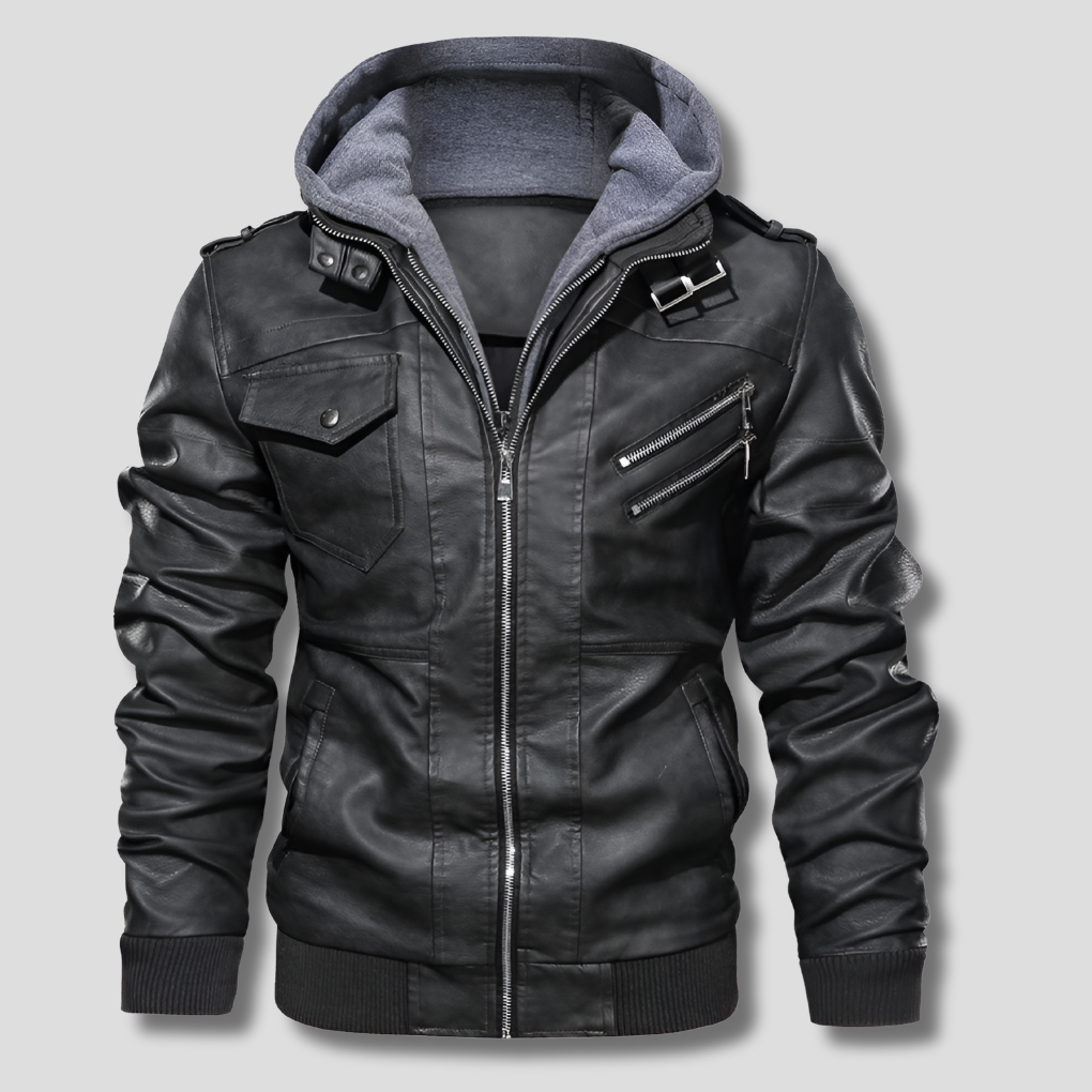 Mens Leather Jacket Classic Fit Durable Design - BritishMode