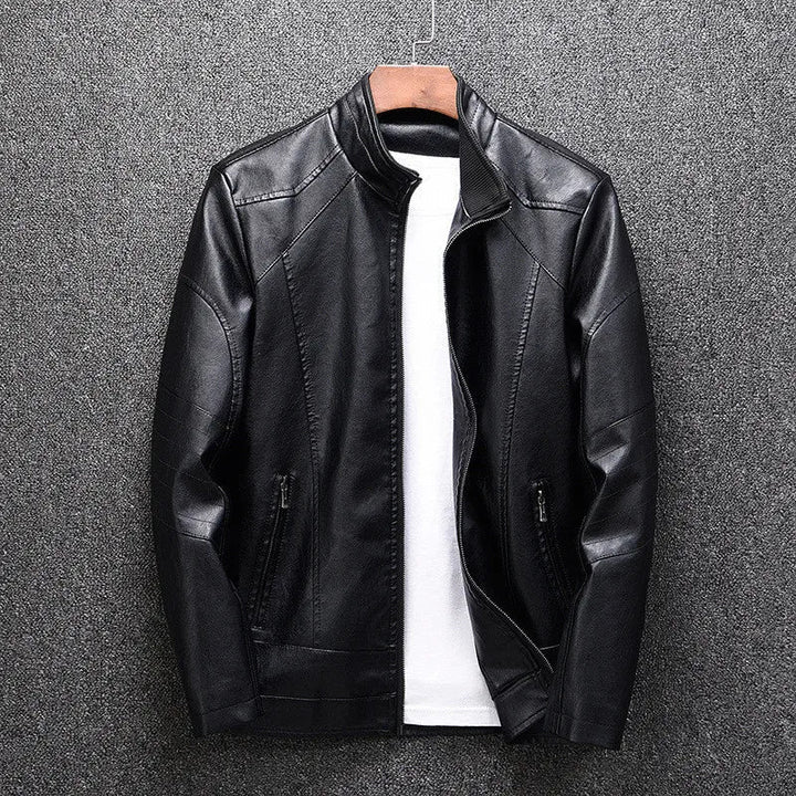 Mens Leather Jacket Classic Fit - BritishMode