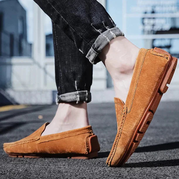 Mens Loafers Leather Slip-On