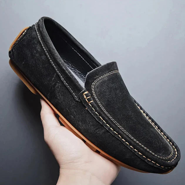 Mens Loafers Leather Slip-On