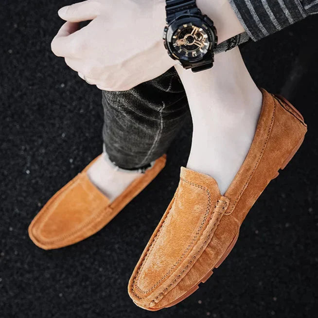 Mens Loafers Leather Slip-On