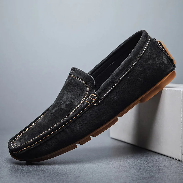 Mens Loafers Leather Slip-On