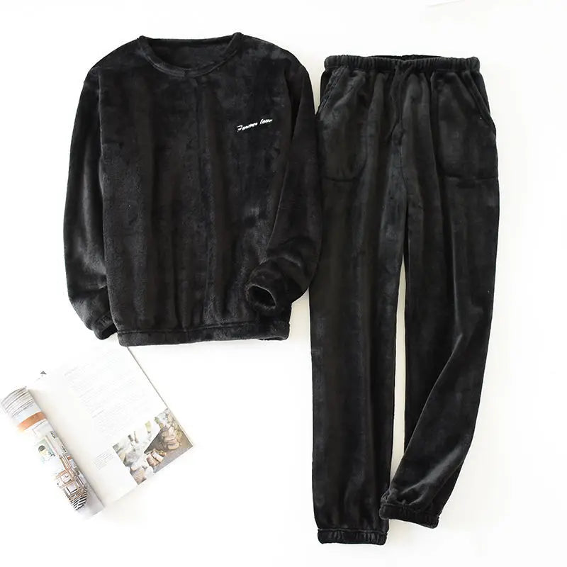 Mens Sleepwear Set Plush Comfortable Fit