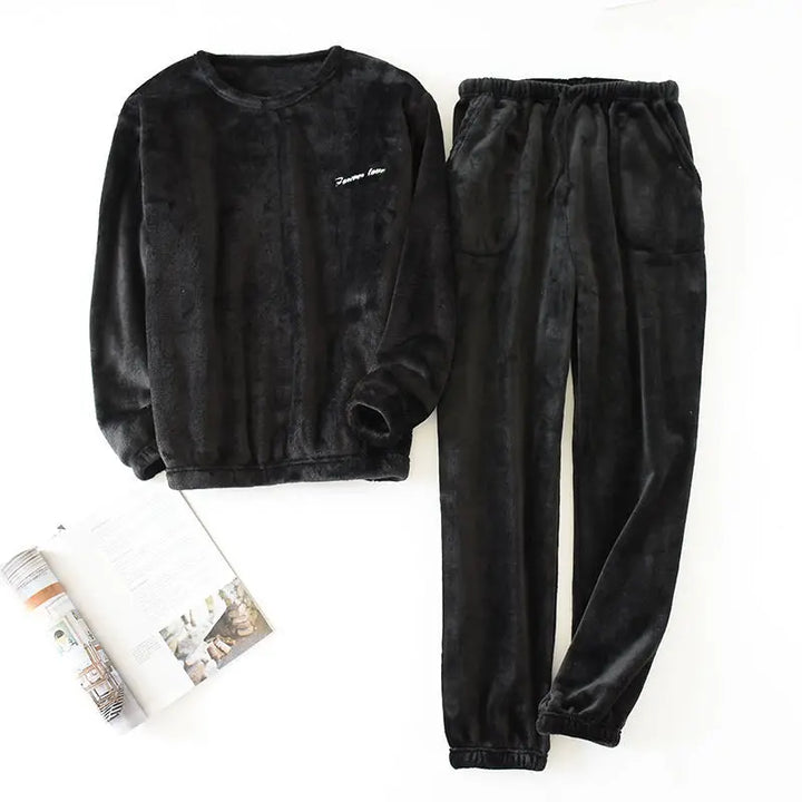 Mens Sleepwear Set Plush Comfortable Fit