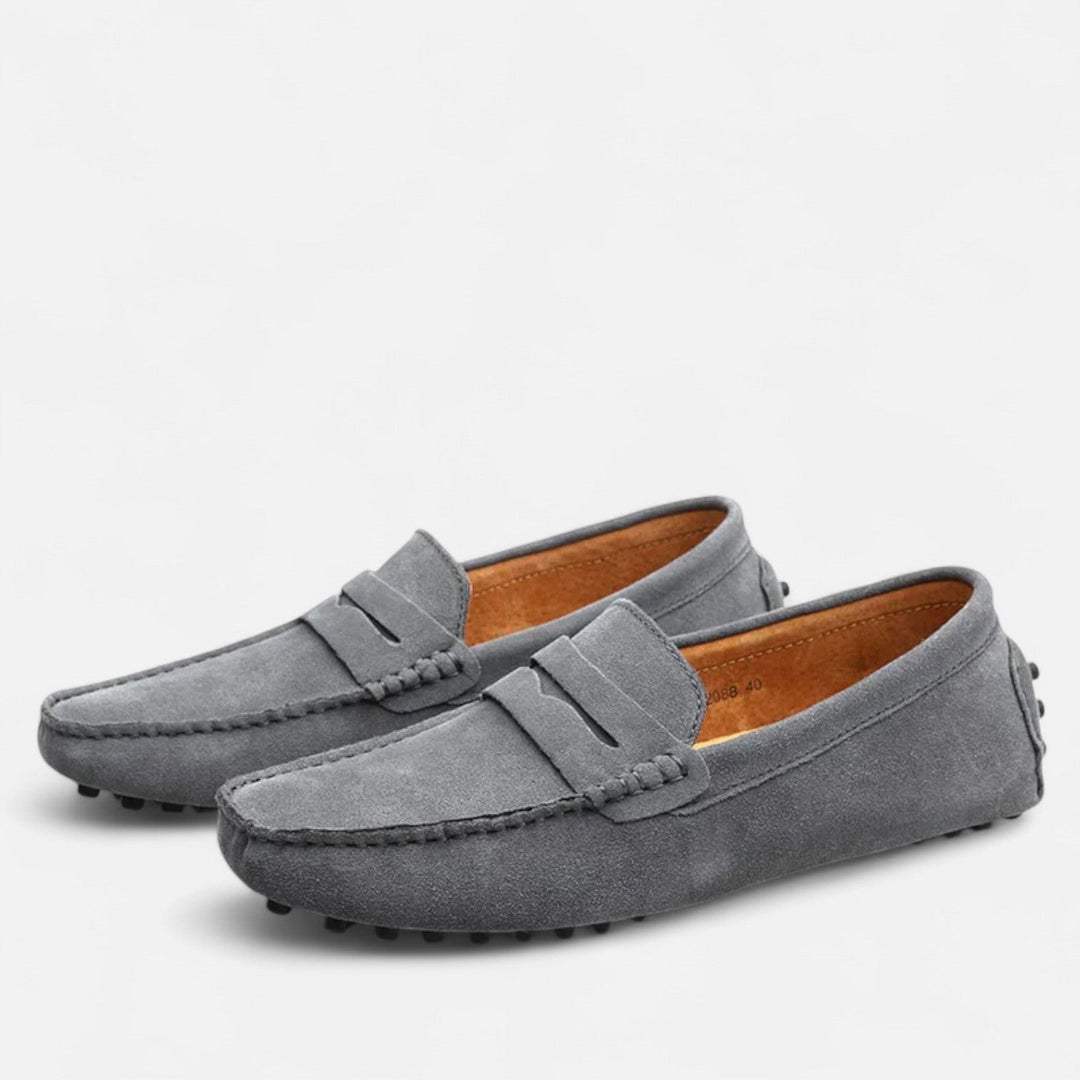 Mens Driving Loafers Suede Penny Style