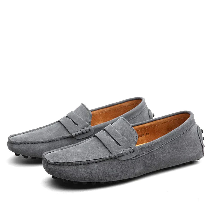 Mens Casual Loafers Leather Slip-On