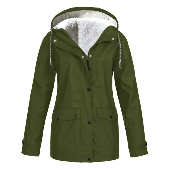 Womens Waterproof Parka Coat with Fleece Lining
