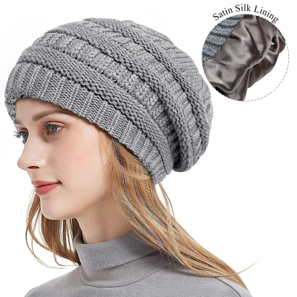 Womens Cable Knit Winter Hat Soft Fit - BritishMode