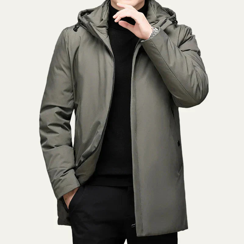 Mens Hooded Parka Water Resistant Outerwear