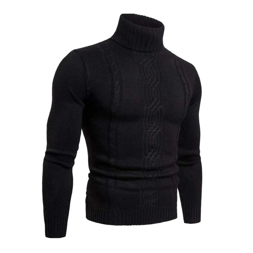 Mens Cotton Turtleneck Sweater Regular Fit