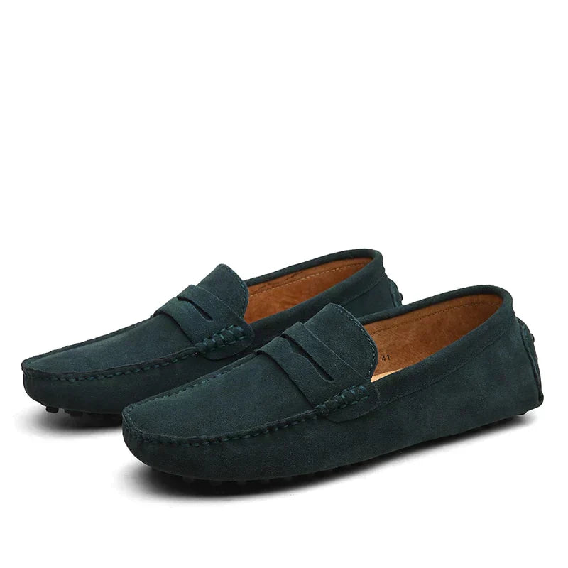 Mens Casual Loafers Leather Slip-On