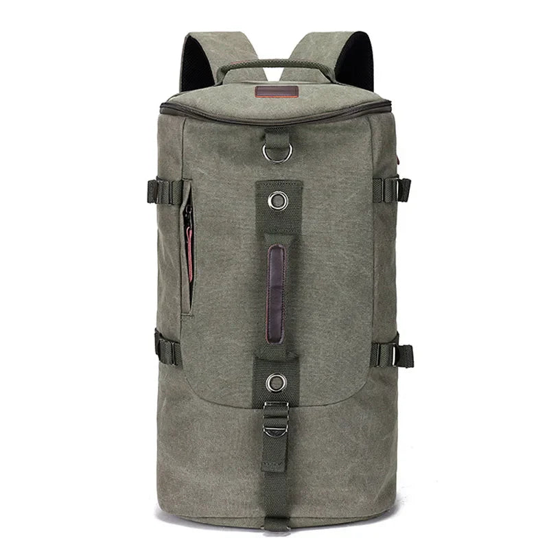 Unisex Canvas Travel Backpack Large Capacity Durable