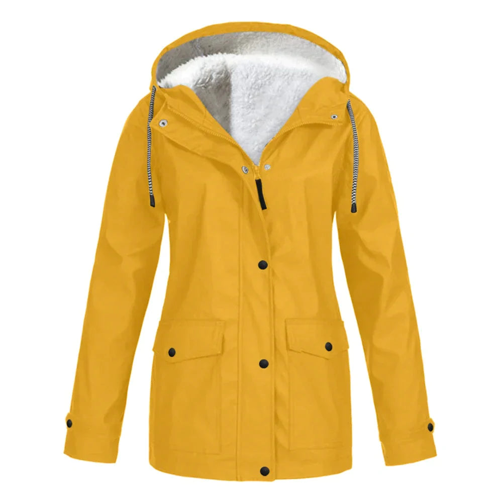 Womens Waterproof Parka Coat with Fleece Lining