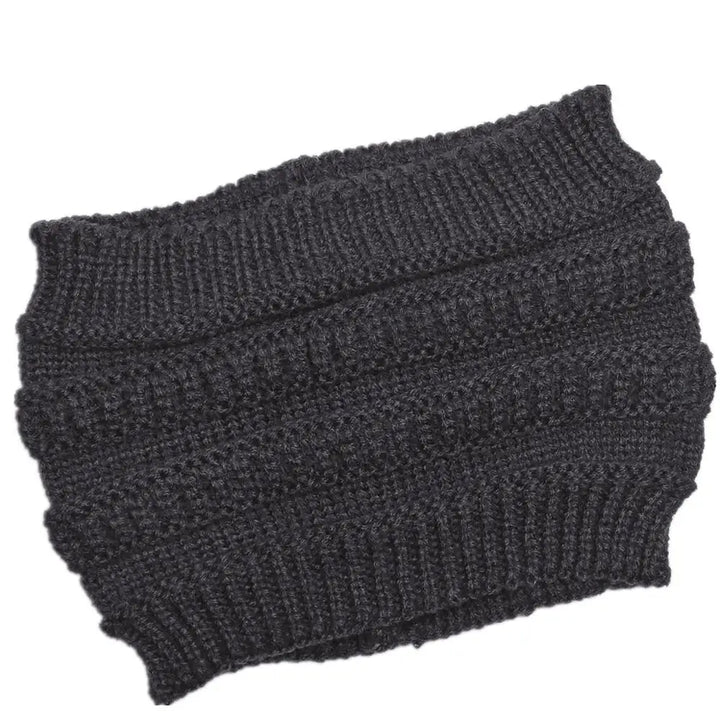 Womens Knit Ponytail Hat Soft Slouchy Fit