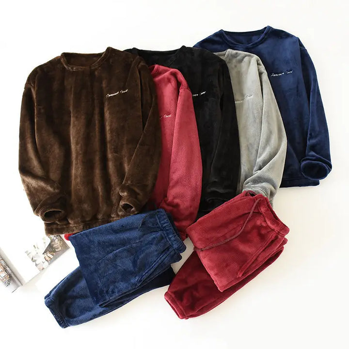 Mens Sleepwear Set Plush Comfortable Fit - BritishMode