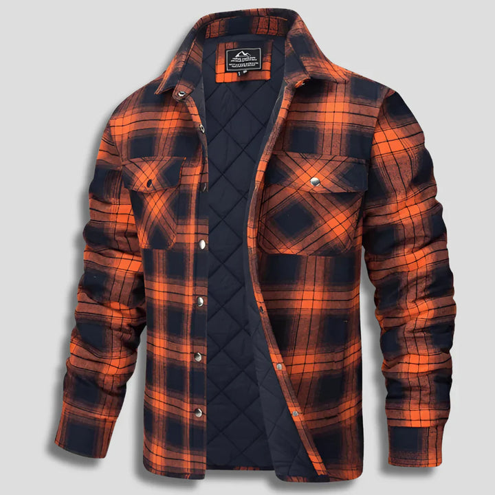 Mens Checked Cotton Flannel Shirt Classic Fit