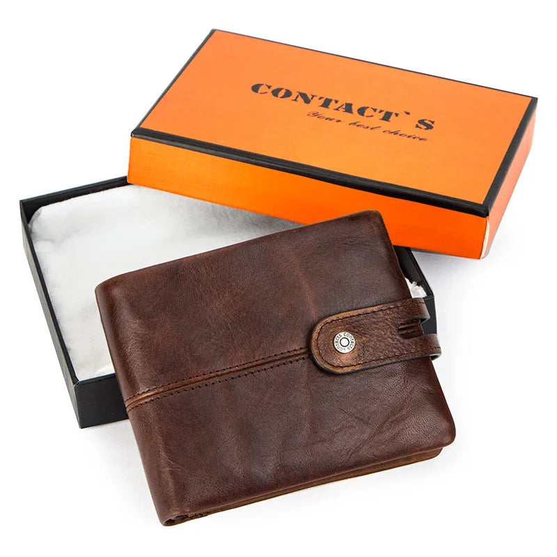 Mens Leather Wallet Vintage Style