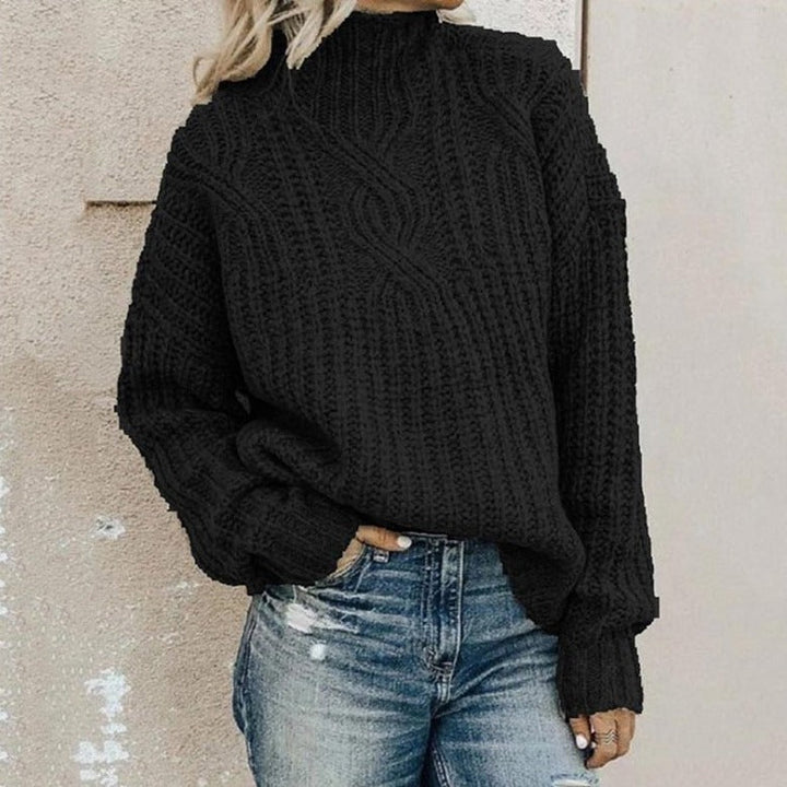 Womens Cable Knit Sweater Wool Blend Regular Fit