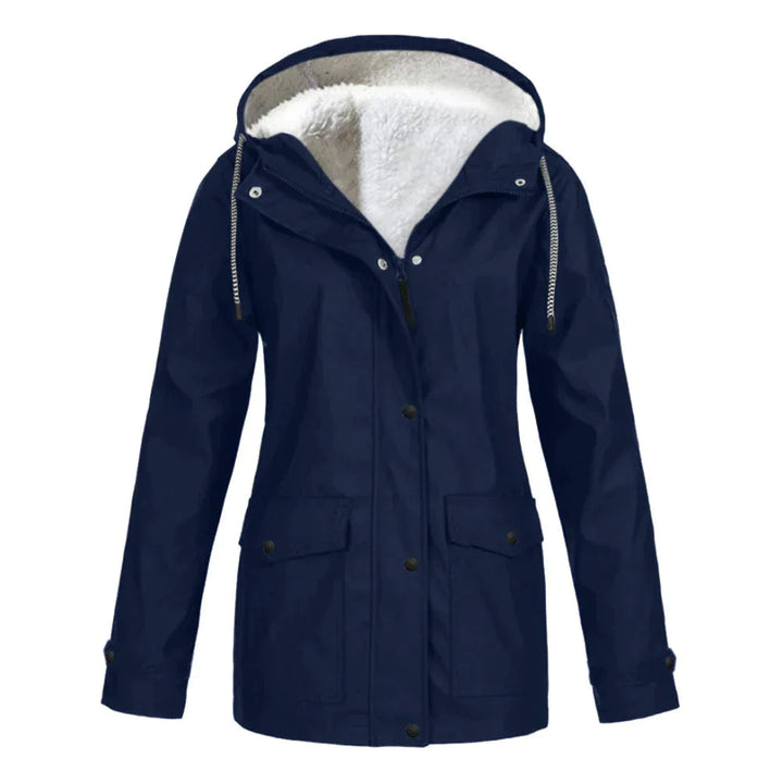 Womens Waterproof Parka Coat with Fleece Lining