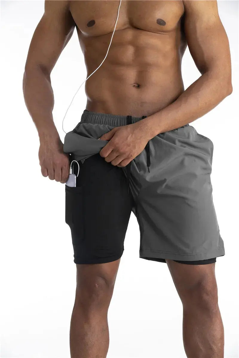 Mens Running Shorts with Liner and Phone Pocket Comfortable Fit