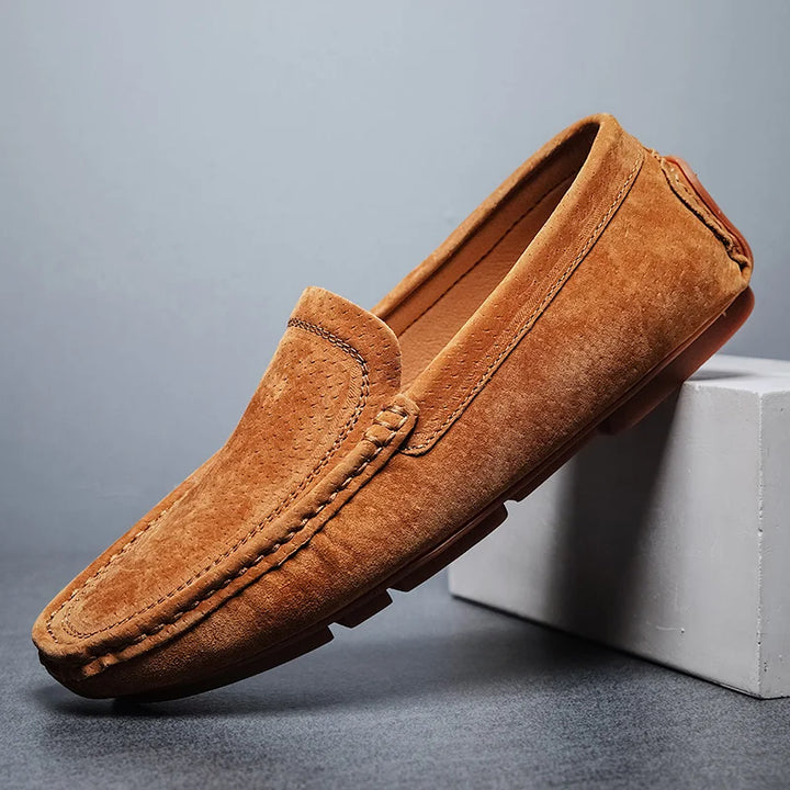 Mens Loafers Leather Slip-On