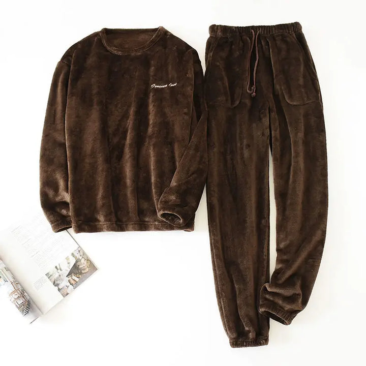 Mens Sleepwear Set Plush Comfortable Fit