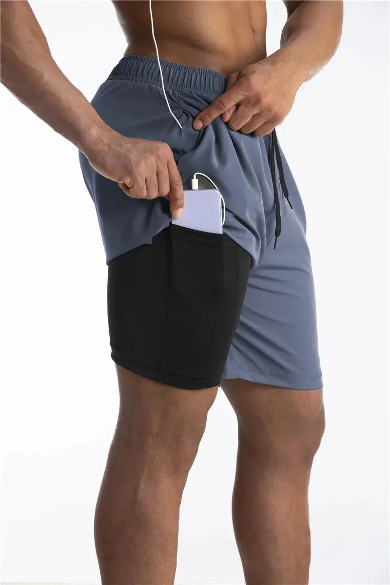 Mens Running Shorts with Liner and Phone Pocket Comfortable Fit