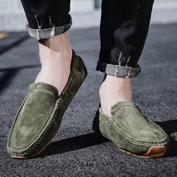 Mens Loafers Leather Slip-On