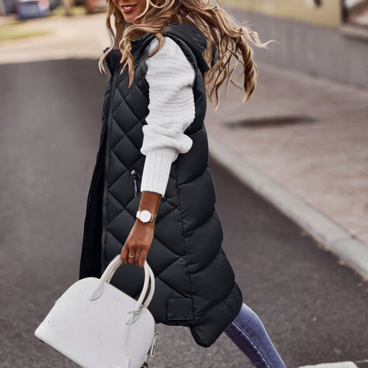 Womens Hooded Vest Insulated Winter Warm