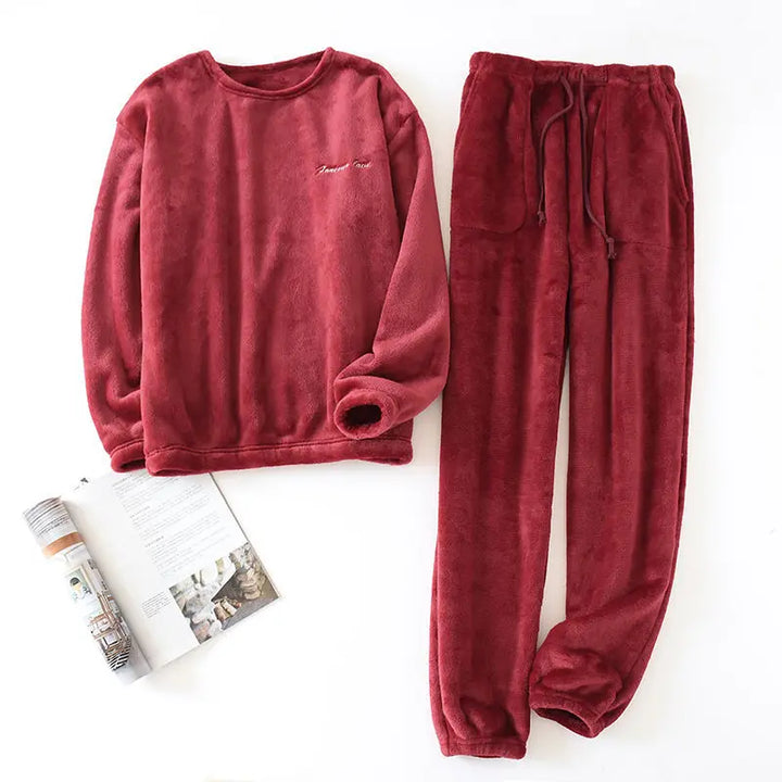 Mens Sleepwear Set Plush Comfortable Fit