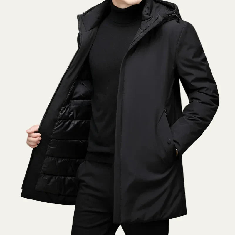 Mens Hooded Parka Water Resistant Outerwear