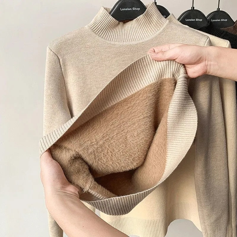 Womens Knit Sweater Soft Cozy Winter Fit