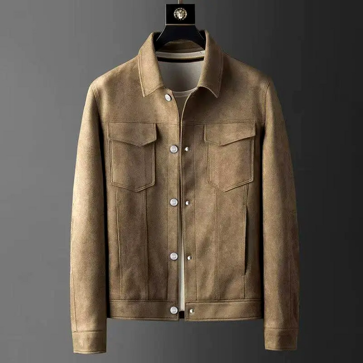Mens Leather Coat Classic Fit - BritishMode