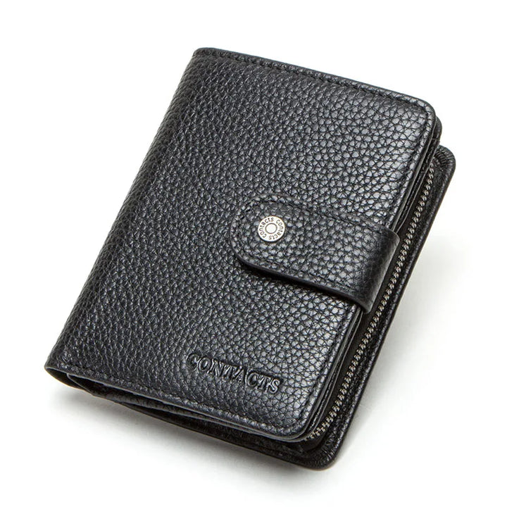 Mens Leather Wallet Bifold Slim Fit