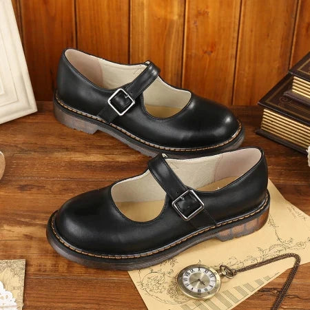 Womens Platform Shoes Retro Style Schoolgirl Design