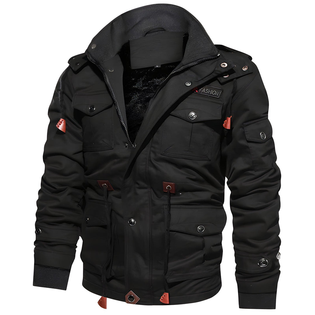 Mens Tactical Outdoor Jacket Multi-Pocket Warm Fit