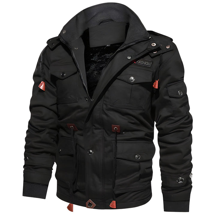 Mens Tactical Outdoor Jacket Multi-Pocket Warm Fit