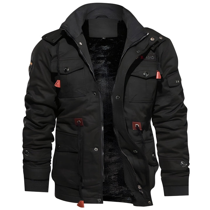 Mens Tactical Outdoor Jacket Multi-Pocket Warm Fit
