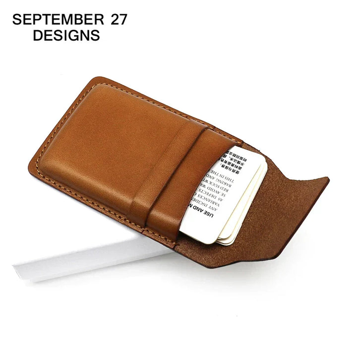 Unisex Small Leather Wallet Genuine Leather Compact - BritishMode