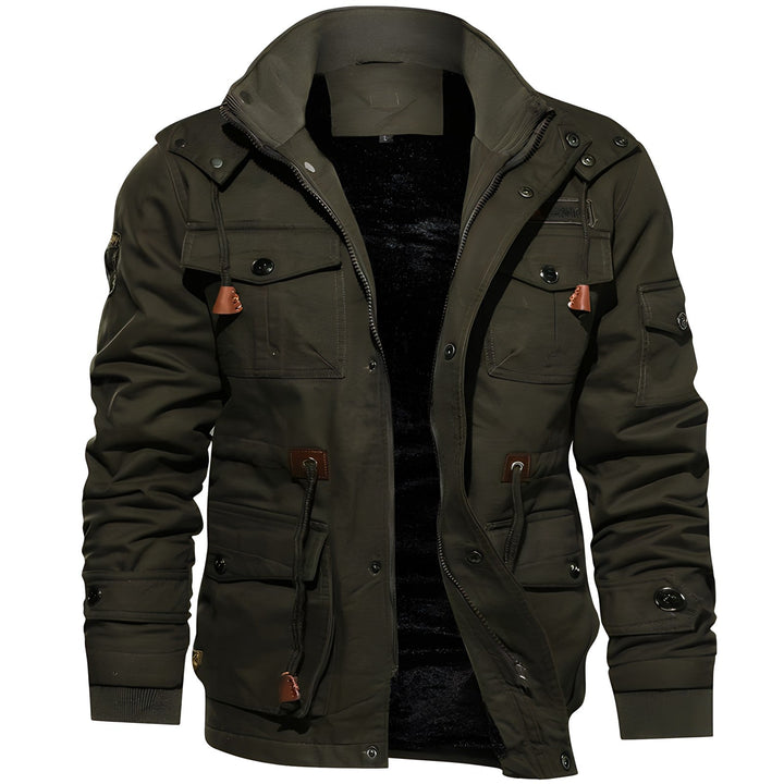 Mens Tactical Outdoor Jacket Multi-Pocket Warm Fit