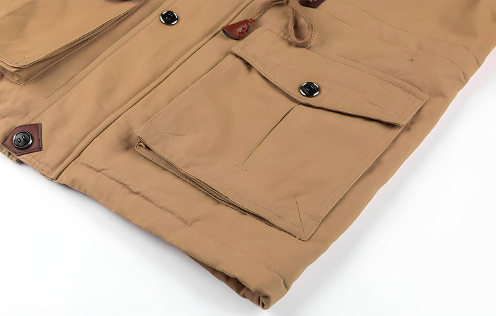 Mens Tactical Outdoor Jacket Multi-Pocket Warm Fit