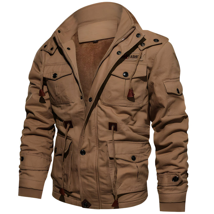 Mens Tactical Outdoor Jacket Multi-Pocket Warm Fit