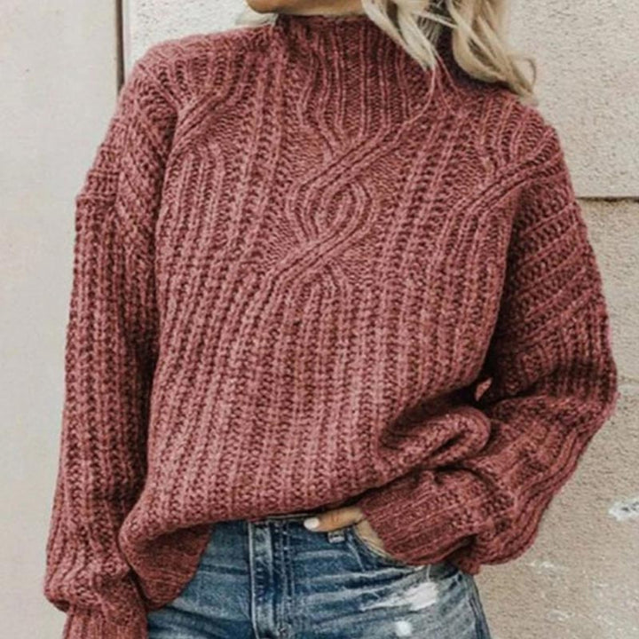 Womens Cable Knit Sweater Wool Blend Regular Fit